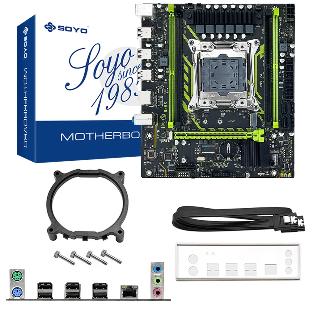 SOYO X99 Motherboard-Kit mit Intel Xeon E5 2650 V3 CPU und Dual-Channel DDR4 8Gx2 2133 MHz ECC RAM für Gaming-Computer-Komponenten