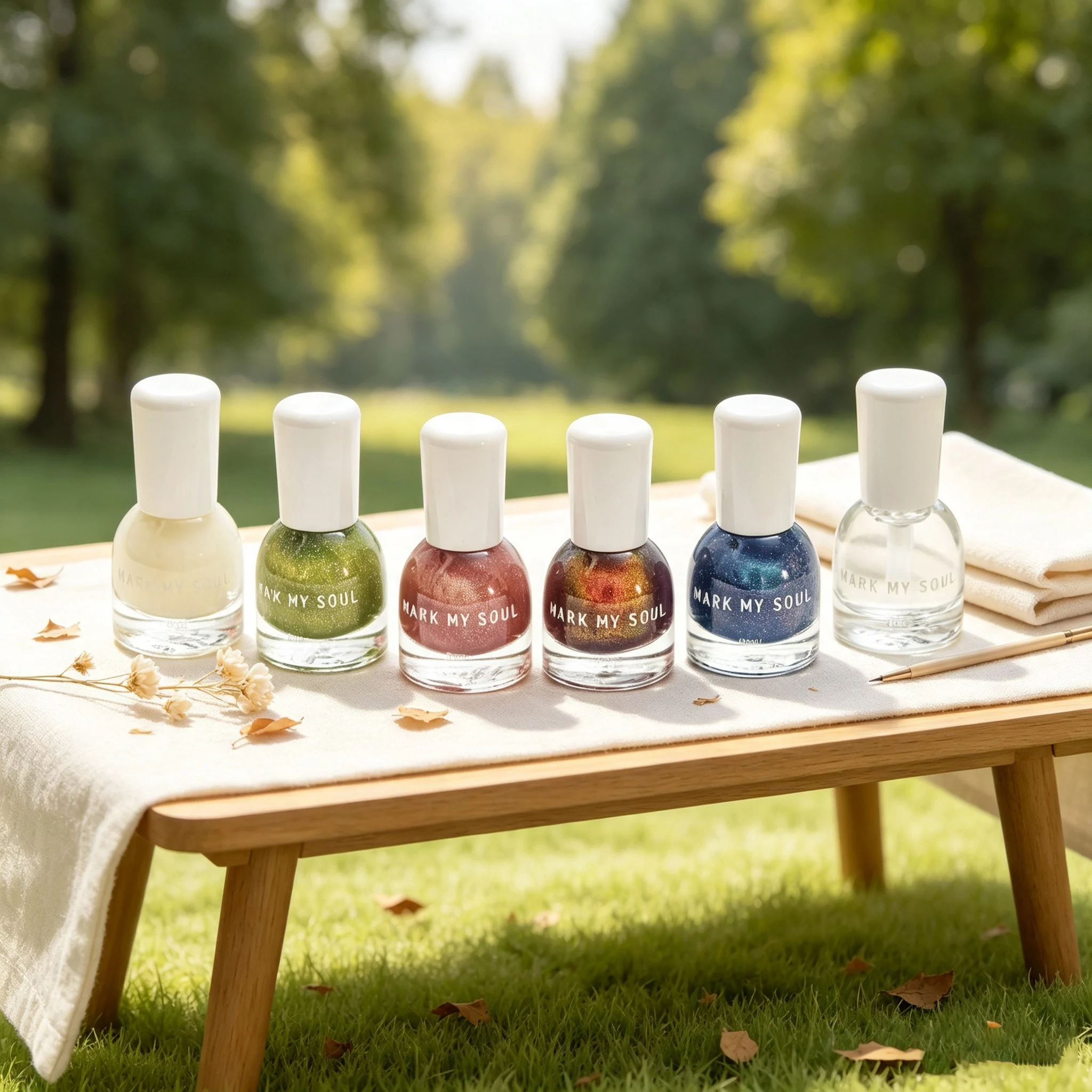 6 Pieces Sweet & Cool Multi Contrast Shimmer Cat Eye, MARK MY SOUL No UV Lamp Cat Eye Nail Polish Set, 4 Cat Eye Polishes S138/S