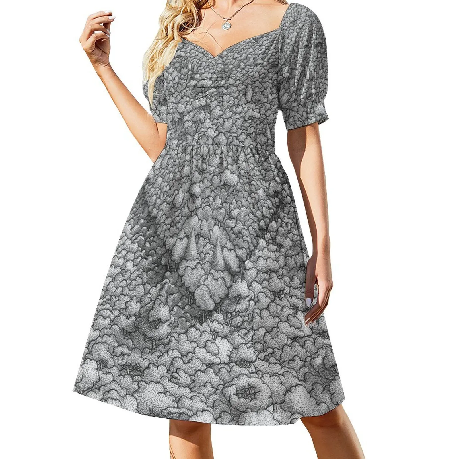 

Tree Love Short Sleeved Dress clothes sexy short dresses daring luxury woman evening dress Dress