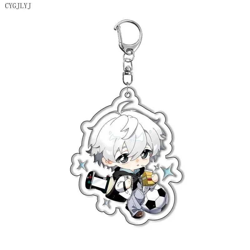 Anime Blue Lock Keychain Cartoon Figure Chigiri Hyoma Isagi Yoichi Bachira Meguru Acrylic Pendant Chaveio For Friend Badge Gifts