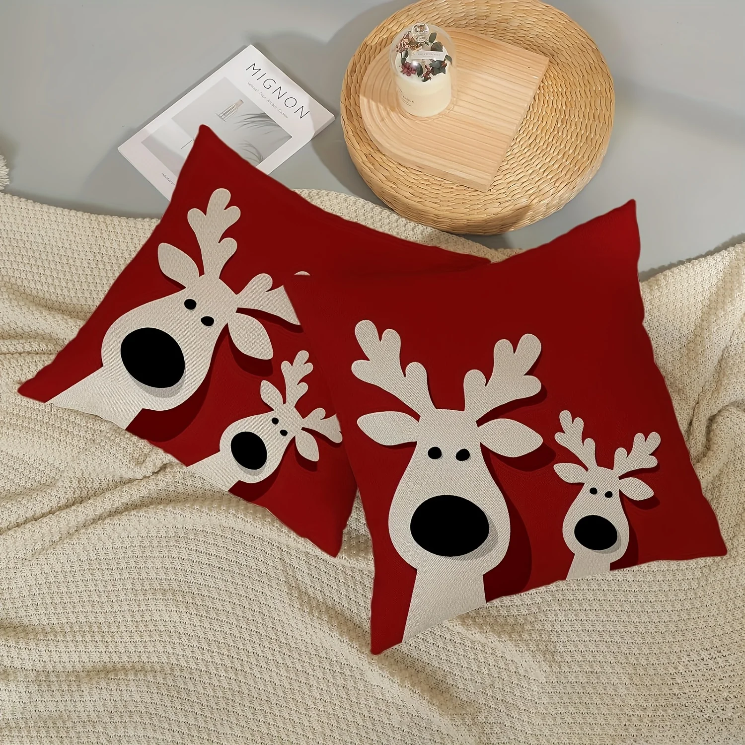 2 buah Sarung Bantal Natal Lin - Pillow Cover 20X20 ulasan dan harga