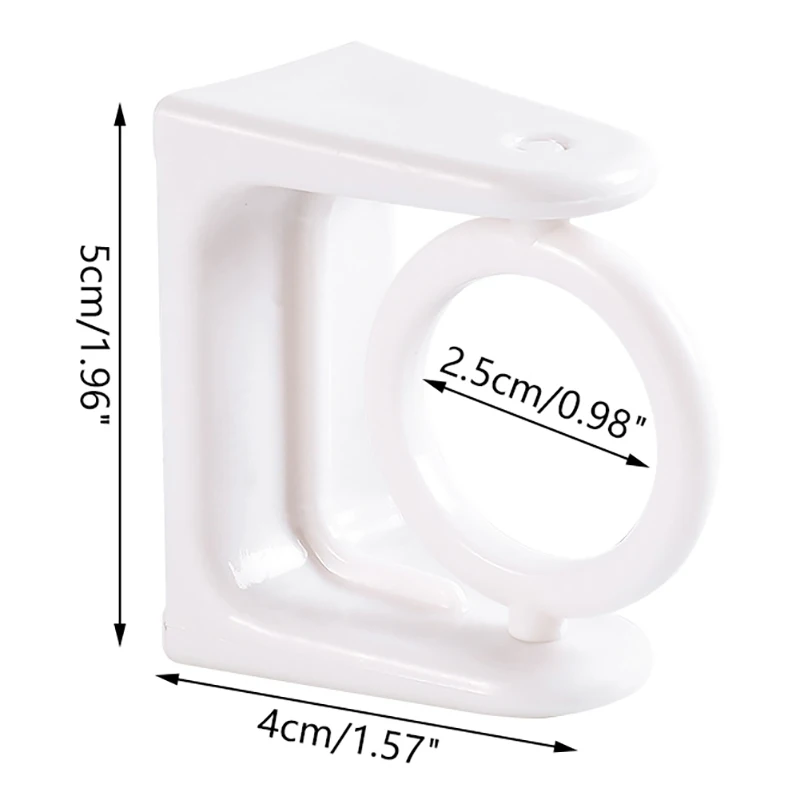 360° Rotatable Retractable Pole Fixator For Non-drilling Strong Adhesive Hooks Towel Rod Shower Curtain Rod Bracket