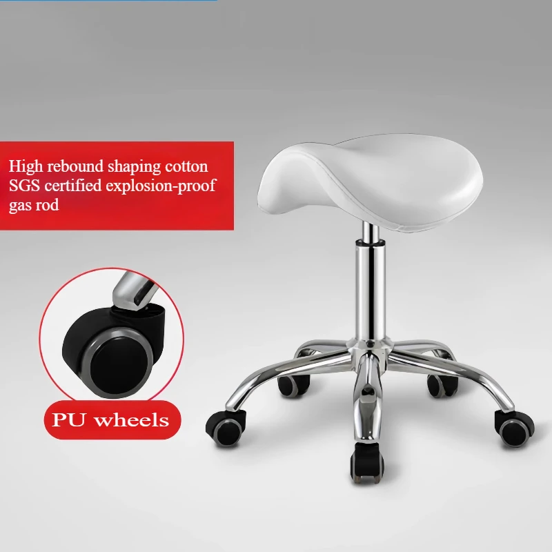 

Barber Chair Pet Grooming Table Stool With Wheels Beauty Salon White Hair Cutting Chair Swivel Adjustable Silla Salon Furniture