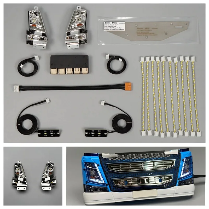 LED Lighting System 4 In 1 Light Set MFC-03 01 for 1/14 Tamiya RC Truck Tipper VOLVO FH16 750 56362 Model Car DIY Parts