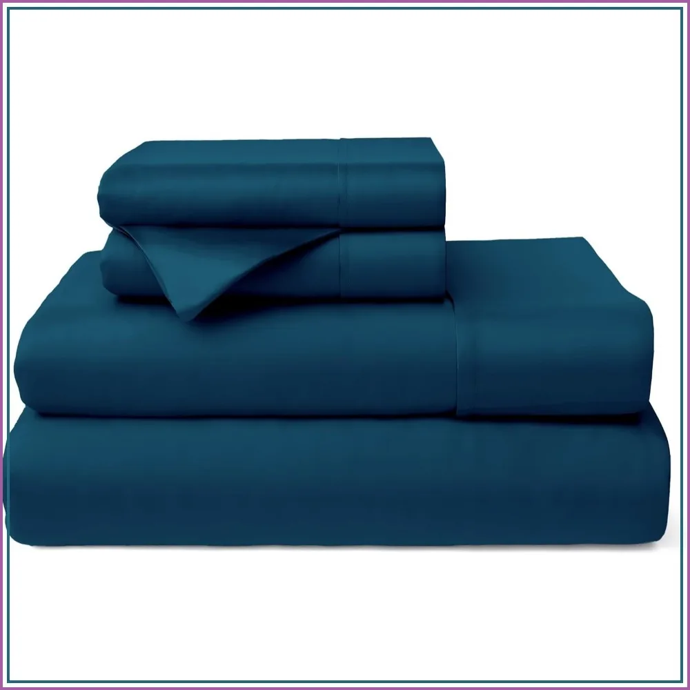 100% Rayon Derived from Bamboo Bed Sheet Set - Soft Breathable Cooling Sheets