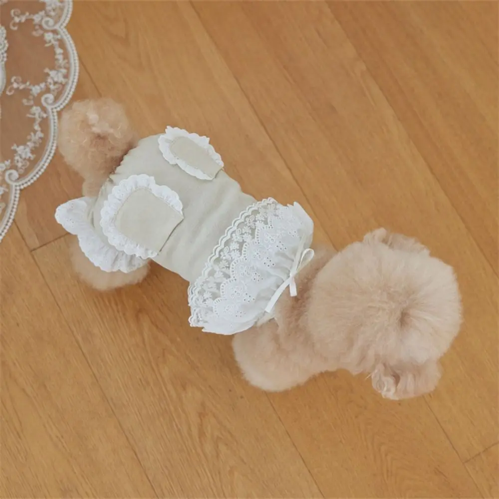 

Comfortable Soft Pet Lace Jumpsuit Breathable Thin Design Pet Overalls Fashion Dog Clothes Autumn