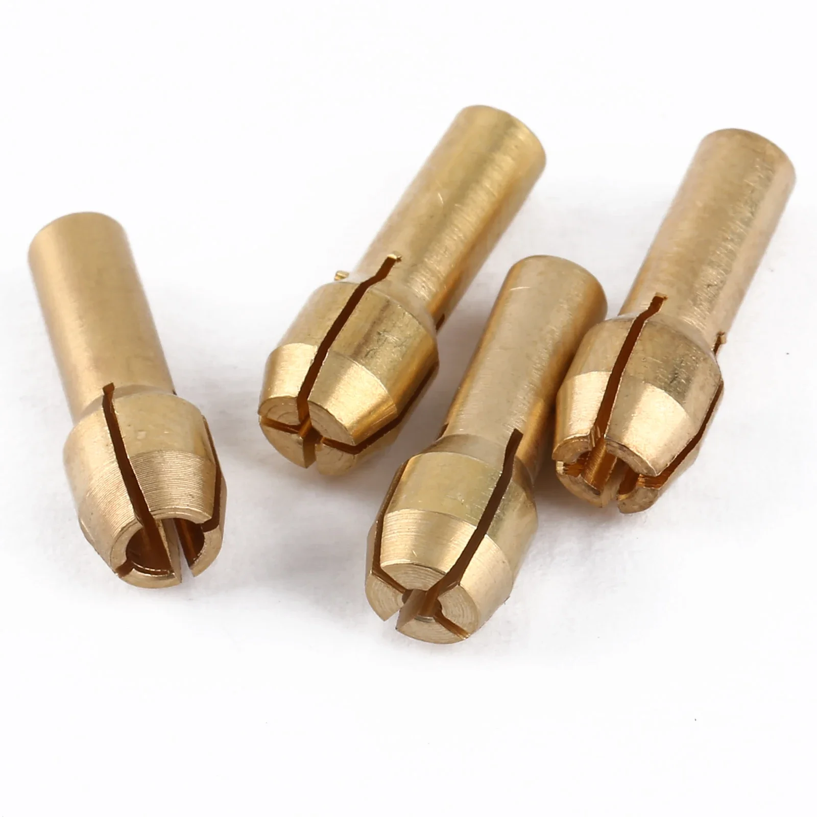 1 zestaw 1/25 "1/16" 3/32 "1/8" mosiądz Collet uchwyt wiertarski zestaw adapterów pasuje do narzędzia obrotowego Dremel Pin Vises (1mm/1.6mm/2.3mm/3.2mm)