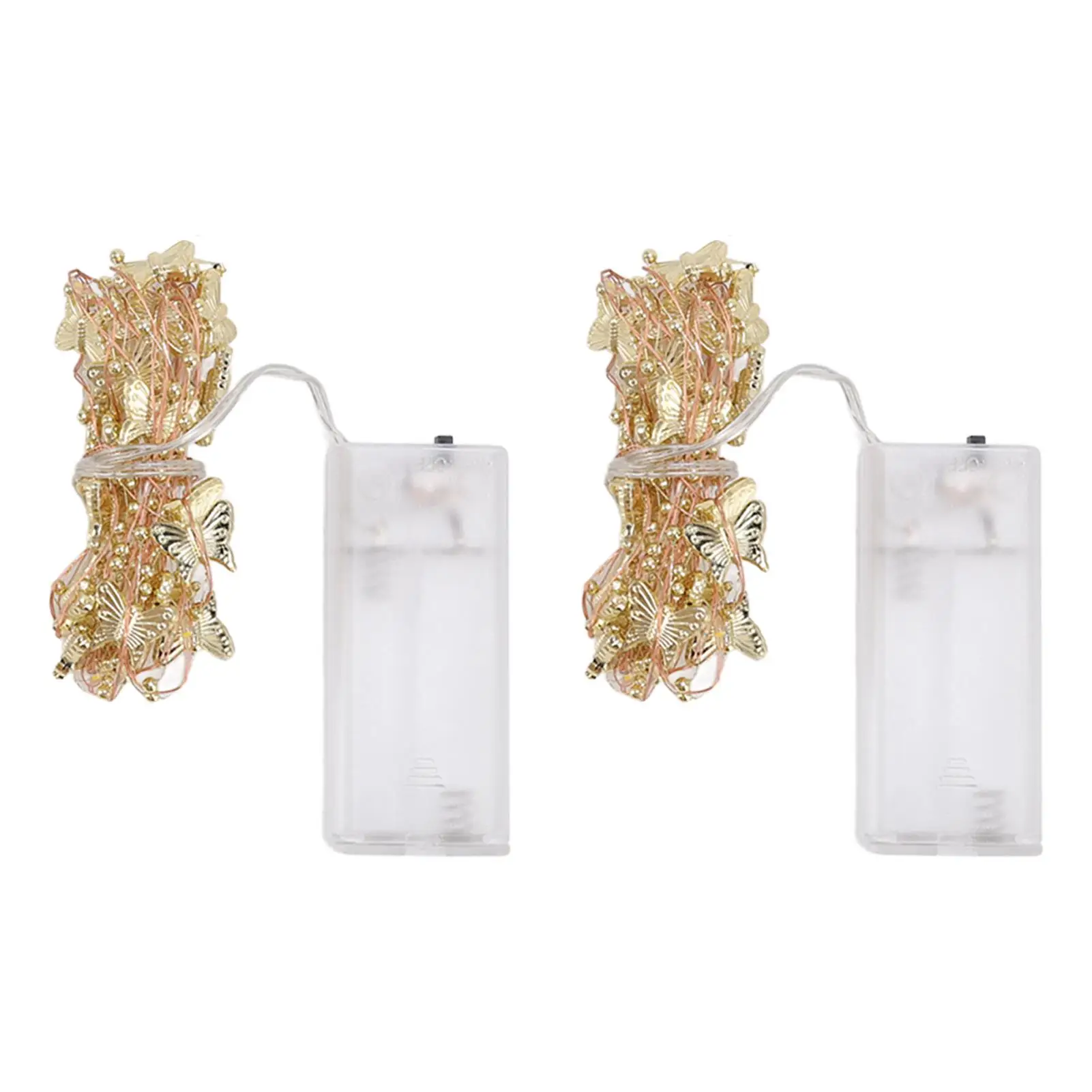 

Gold Indoor String Lights Set of 2 Perfect for holiday Decor Warm Twinkling Fairy Lights Ideal for Home Party Celebration