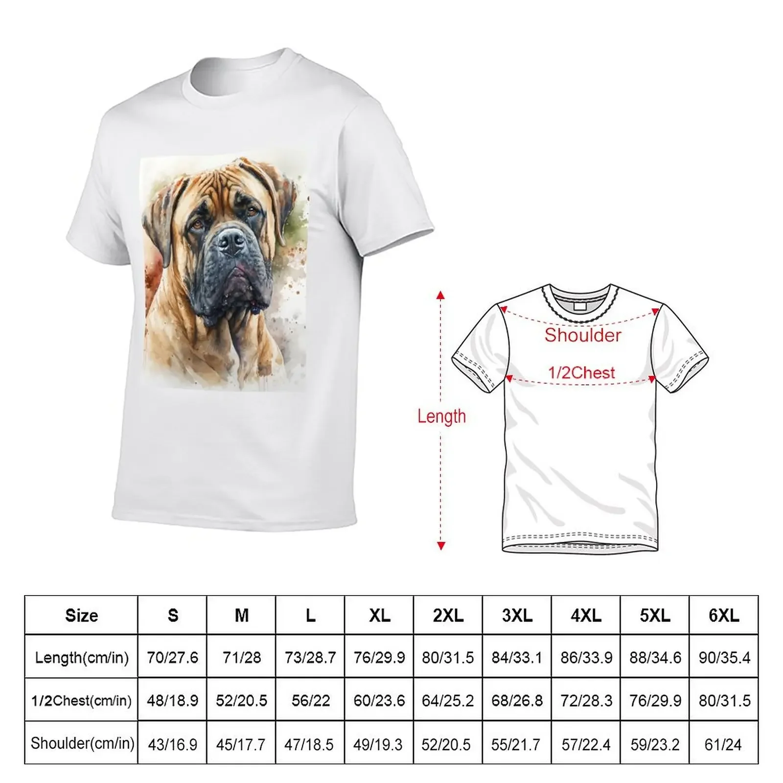 Watercolor Art of a Cute Bullmastiff T-Shirt sublime new edition compression shirt men