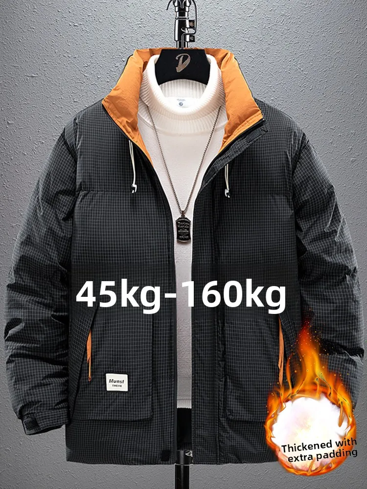 

Men's Thickened Winter Cotton Jacket Warmth Outerwear plus Size Anti-Cold Clothes Long Sleeve Zipper Closure Regular Length