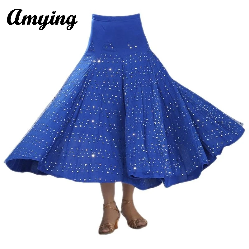 

New Women Modern Dance Skirt Half Skirt Big Swing Skirt Waltz Dance Long Skirt Square Dance Dance Practice Performance Costume