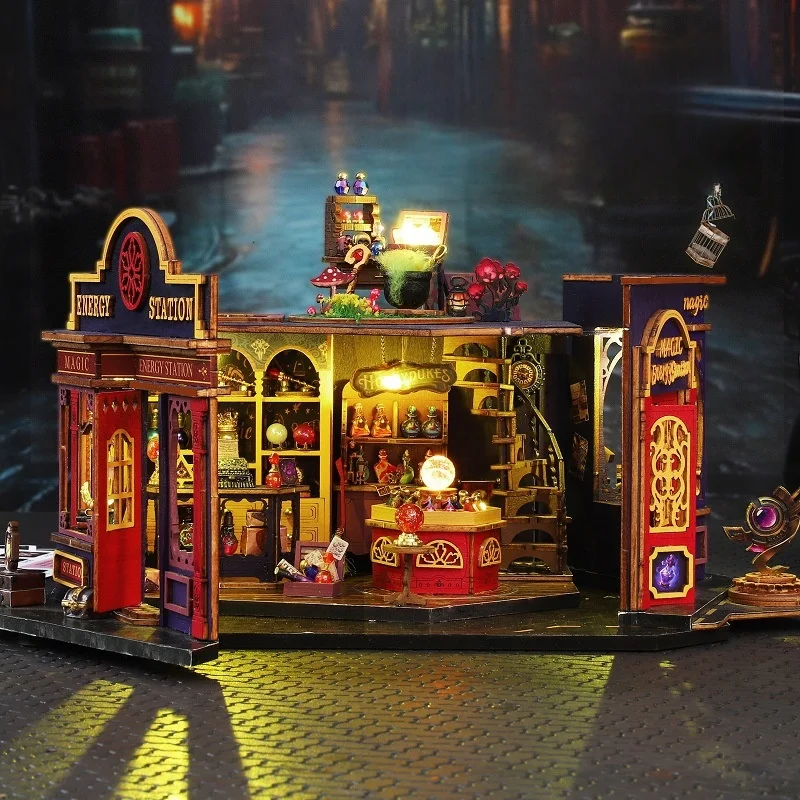 OUZEY Arcane Power Hub DIY، نموذج محطة الطاقة الخشبية ثلاثية الأبعاد، مجموعة STEM Magic Craft للمراهقين #2