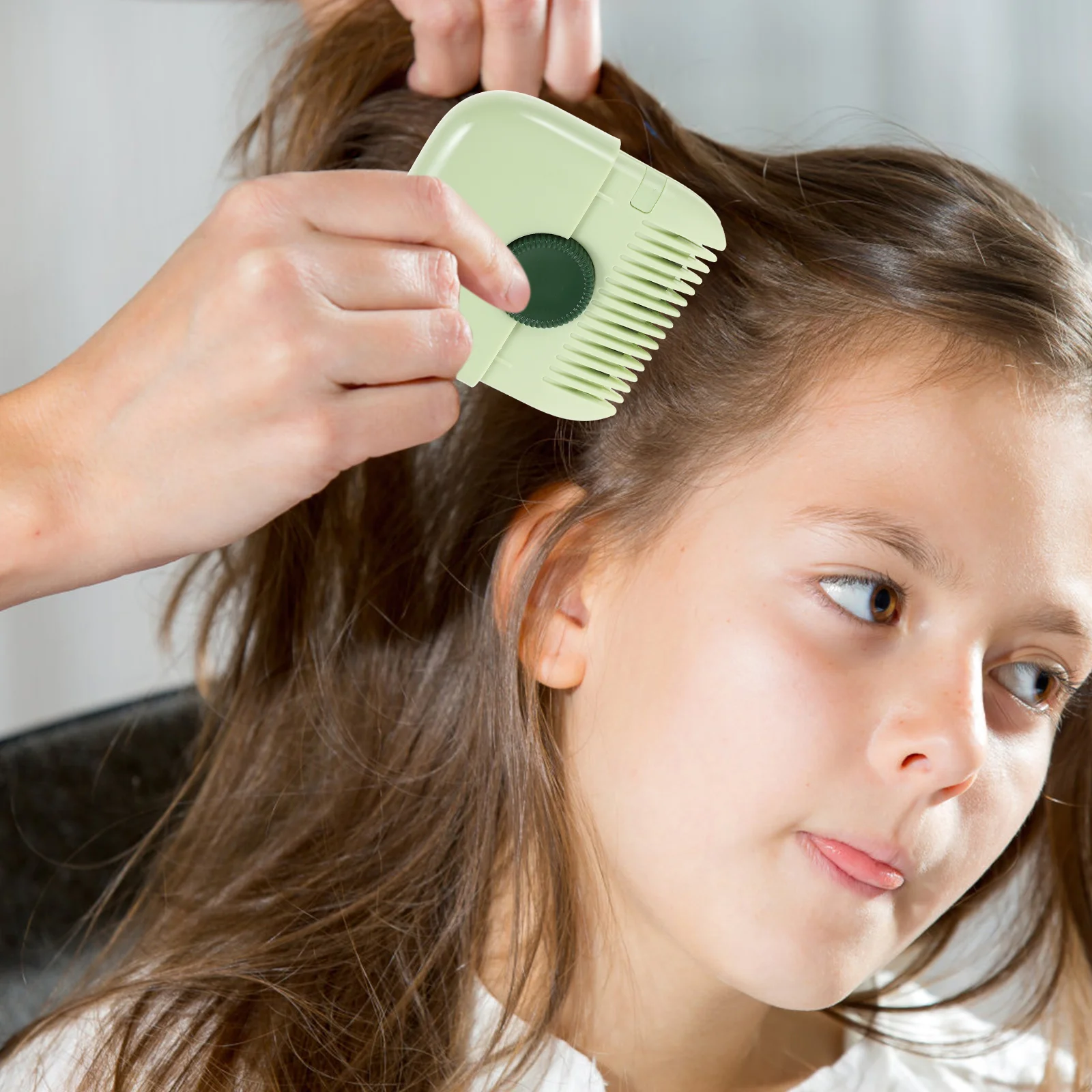 Peine para recortar el cabello con mango largo para maquinillas de afeitar para niños rotos, bigote de acero inoxidable que se desvanece