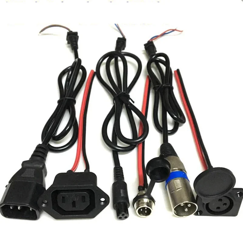 GX12 T Type Canon Lithium Li-ion Battery Charging Plug Socket E-bike Balance Car Charger Interface Cable Wire Connector