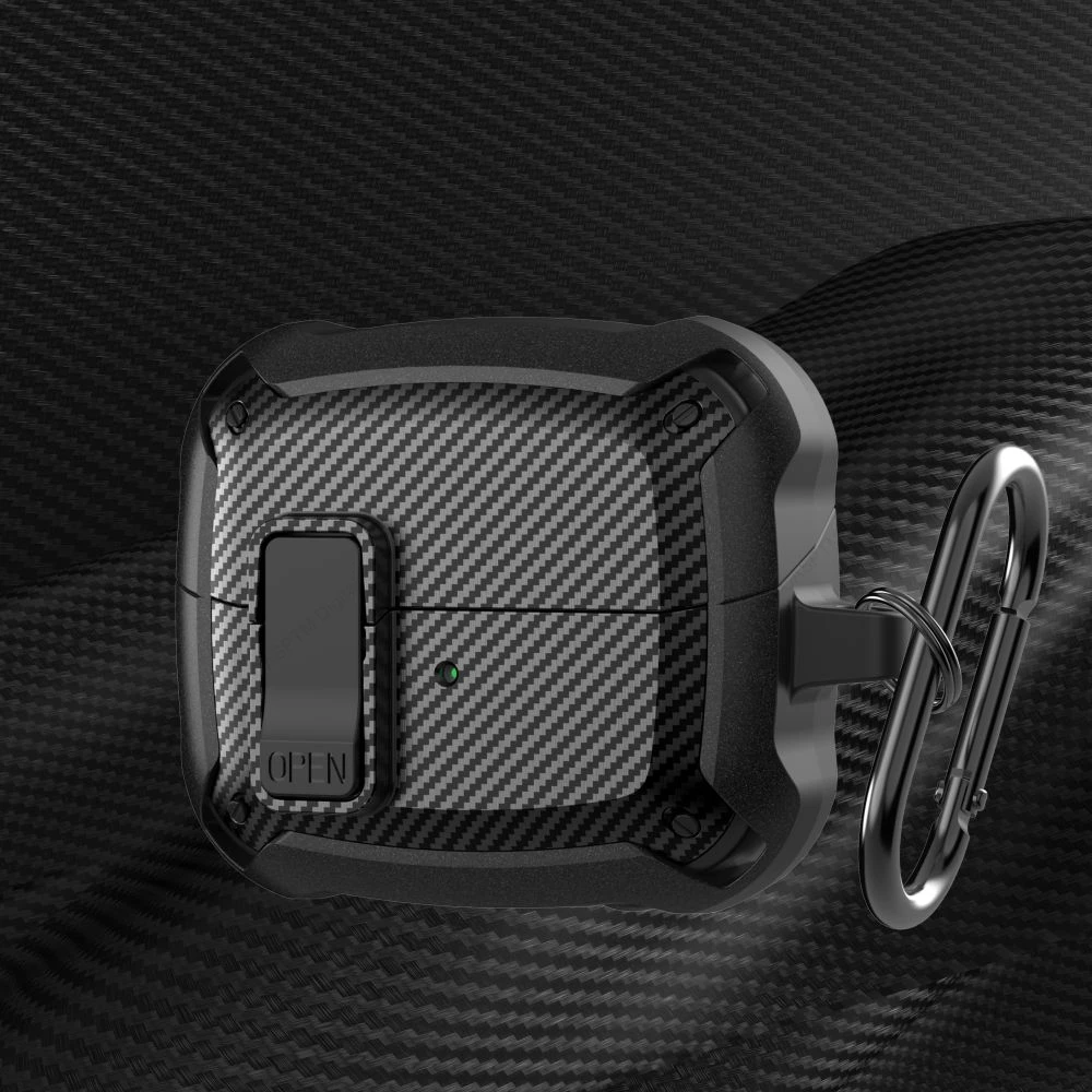 Security Lock Cover For Samsung Buds 3 Pro Buds3 Pro Case Shockproof Carbon Fibre Switch Earphone Cases For Samsung Buzz 3 Pro