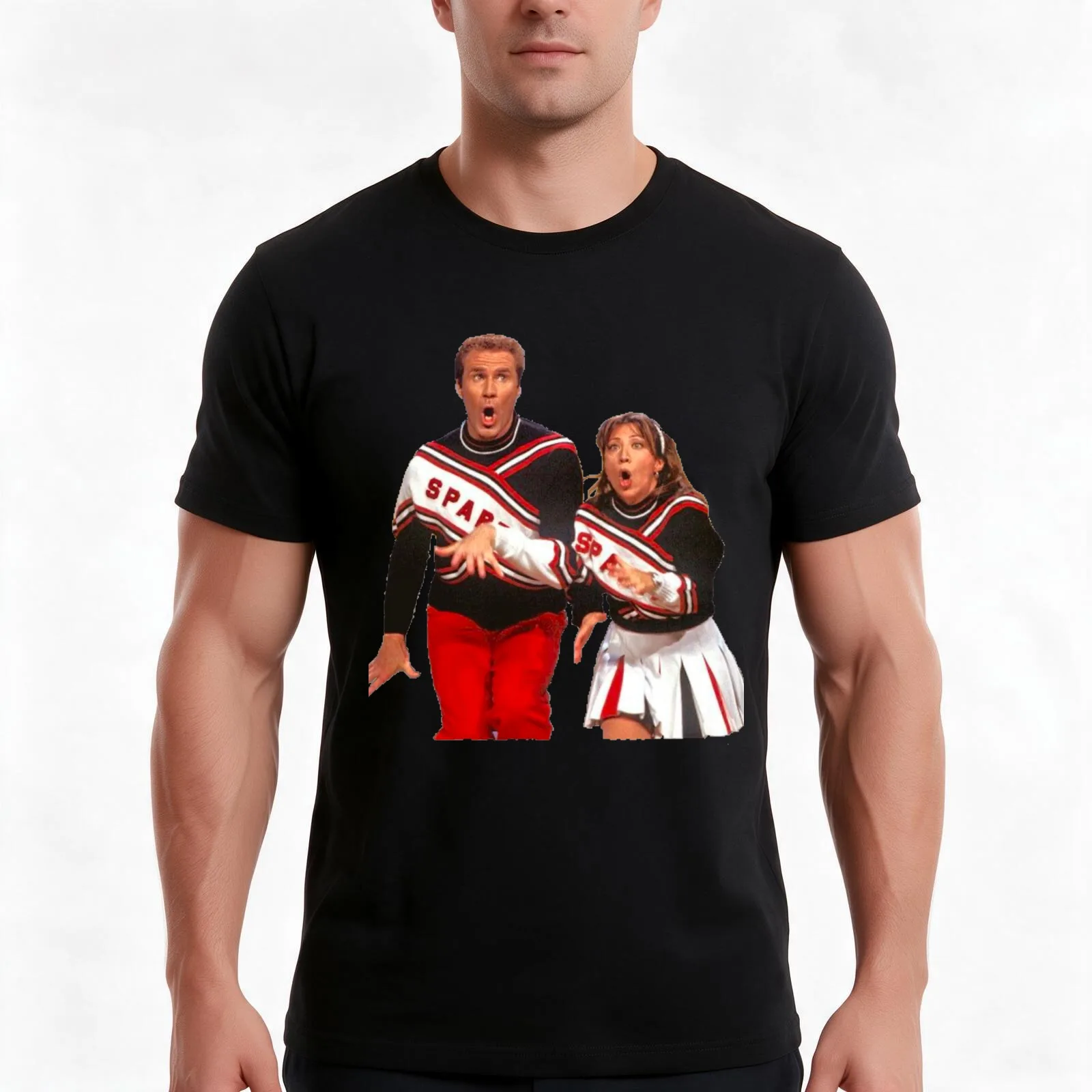 SNL Cheerleaders - Will Ferrell & Cheri Oteri T-Shirt Summer Casual Cotton Tee Oversized Streetwear Tops Unisex Men Women