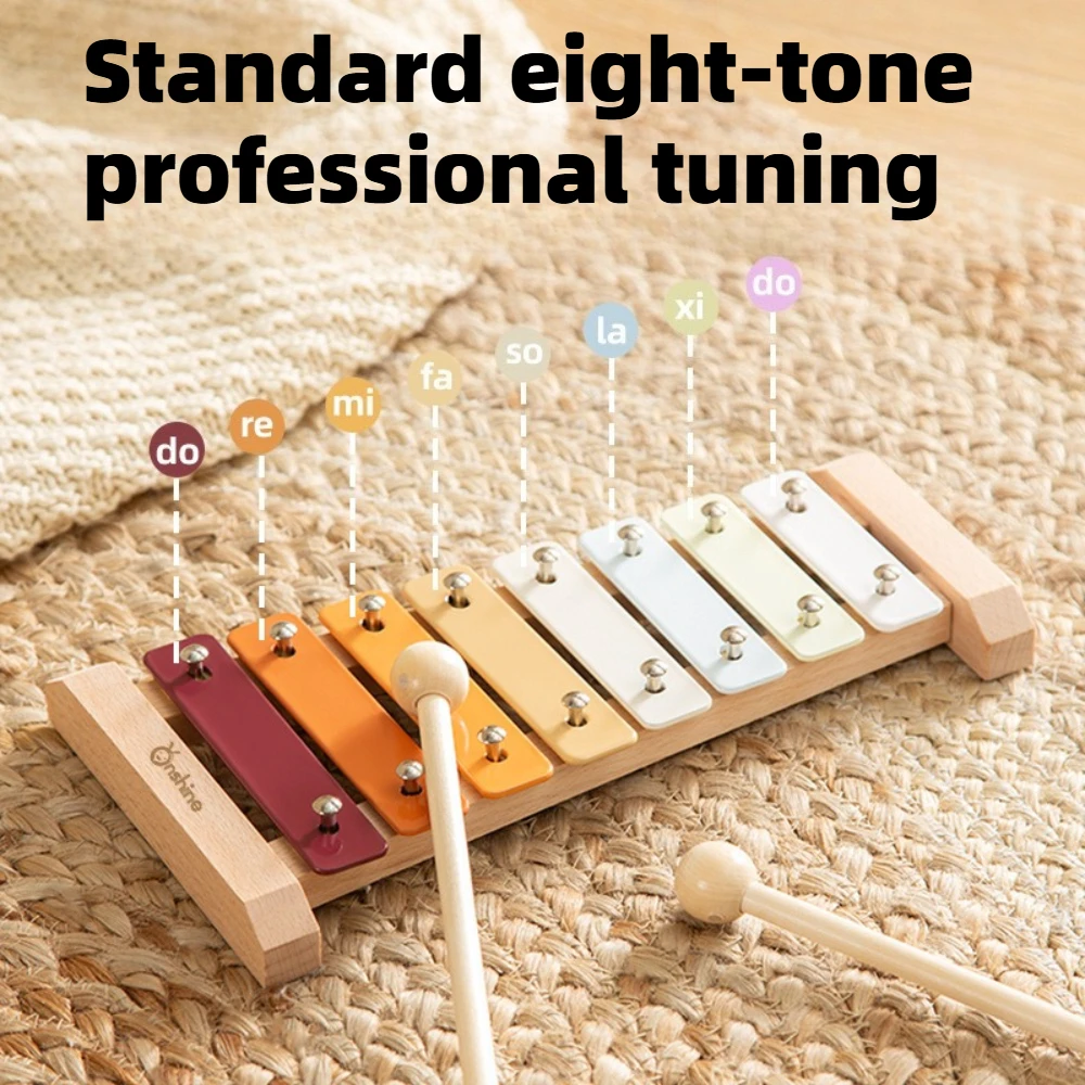 Multi Functional Wooden Musical Instrument Table Xylophone Drum Cymbal Percussion Kit Rhythm Training Interest Toy