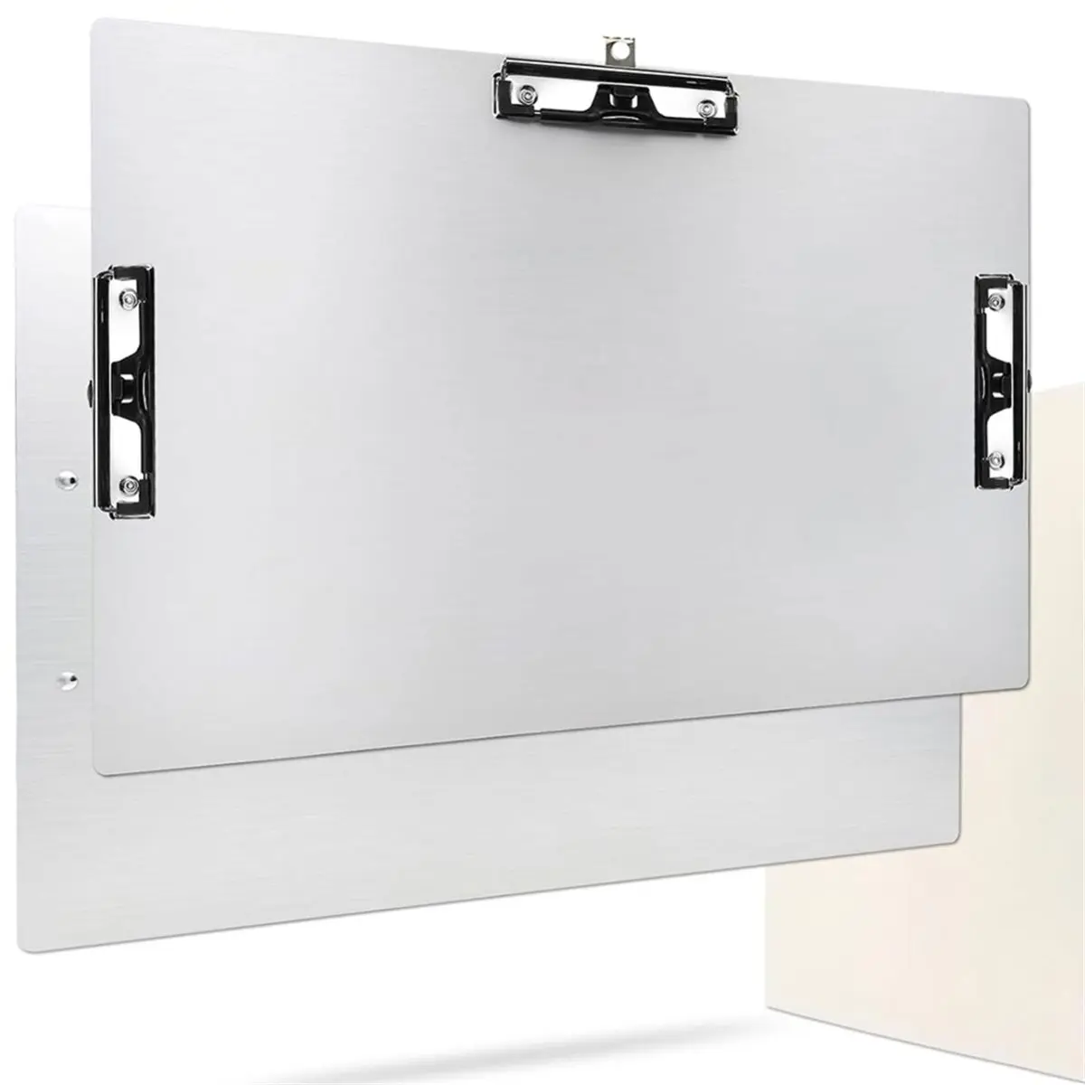 618 Mega Sale Three Clip Aluminum 11x17 Clipboard Hangable Clipboards Art Pen Holder Extra Large Clip Board for Business
