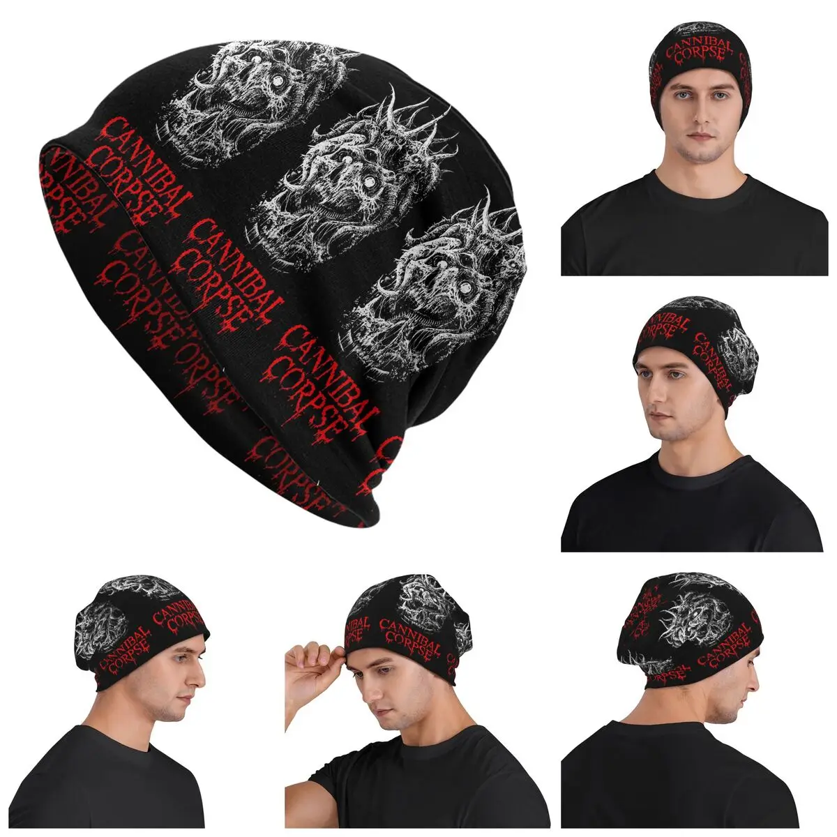 Cannibal Corpse Metal Skateboard Skullies Beanies Hats Warm Autumn Winter Outdoor Cap Knitted Bonnet Caps for Men Women Adult