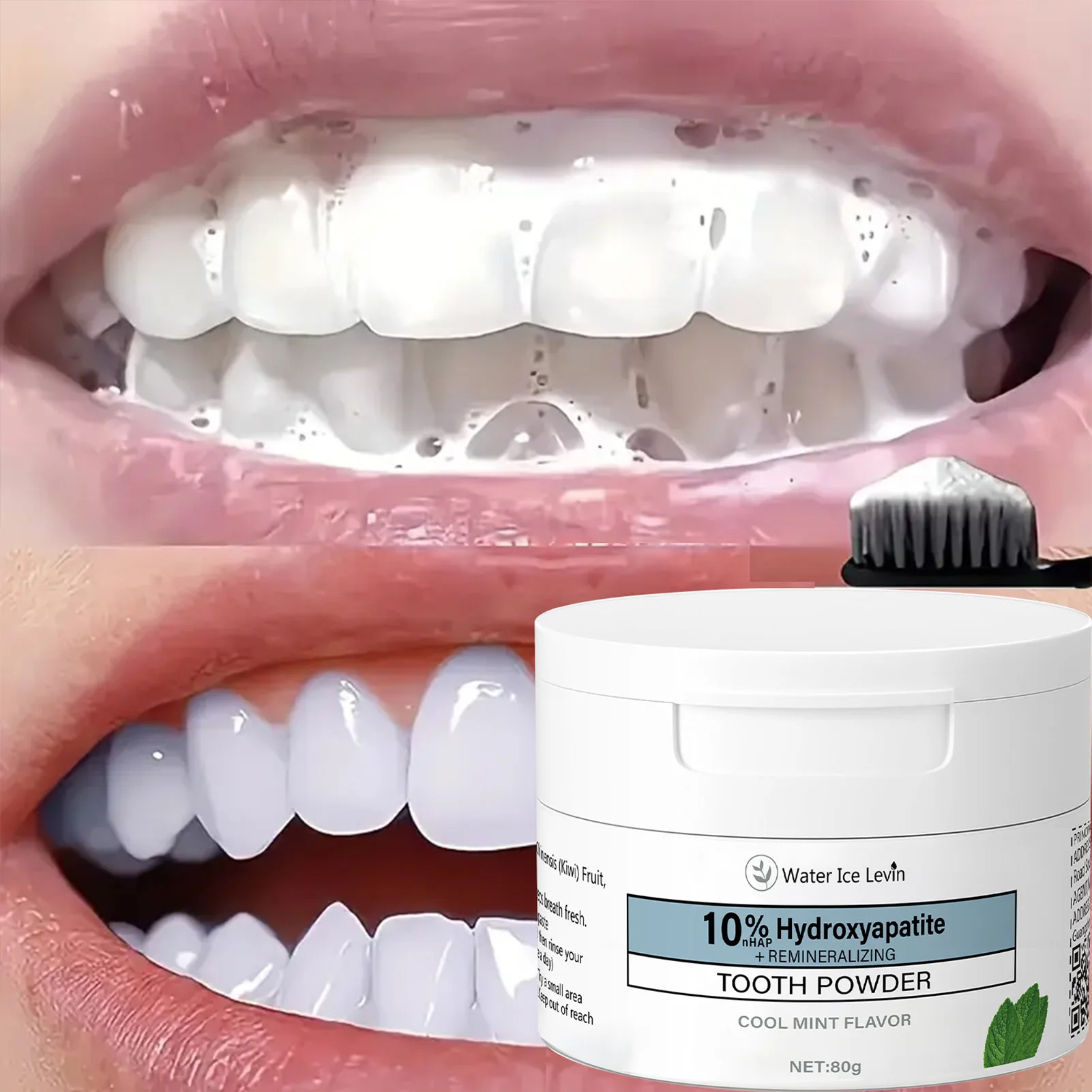 80g Mints Oral Powder Remove Stains Teeth Cleansing Powder Breath Refreshing Sensitive Teeth Whitening Powder For Teeth Care