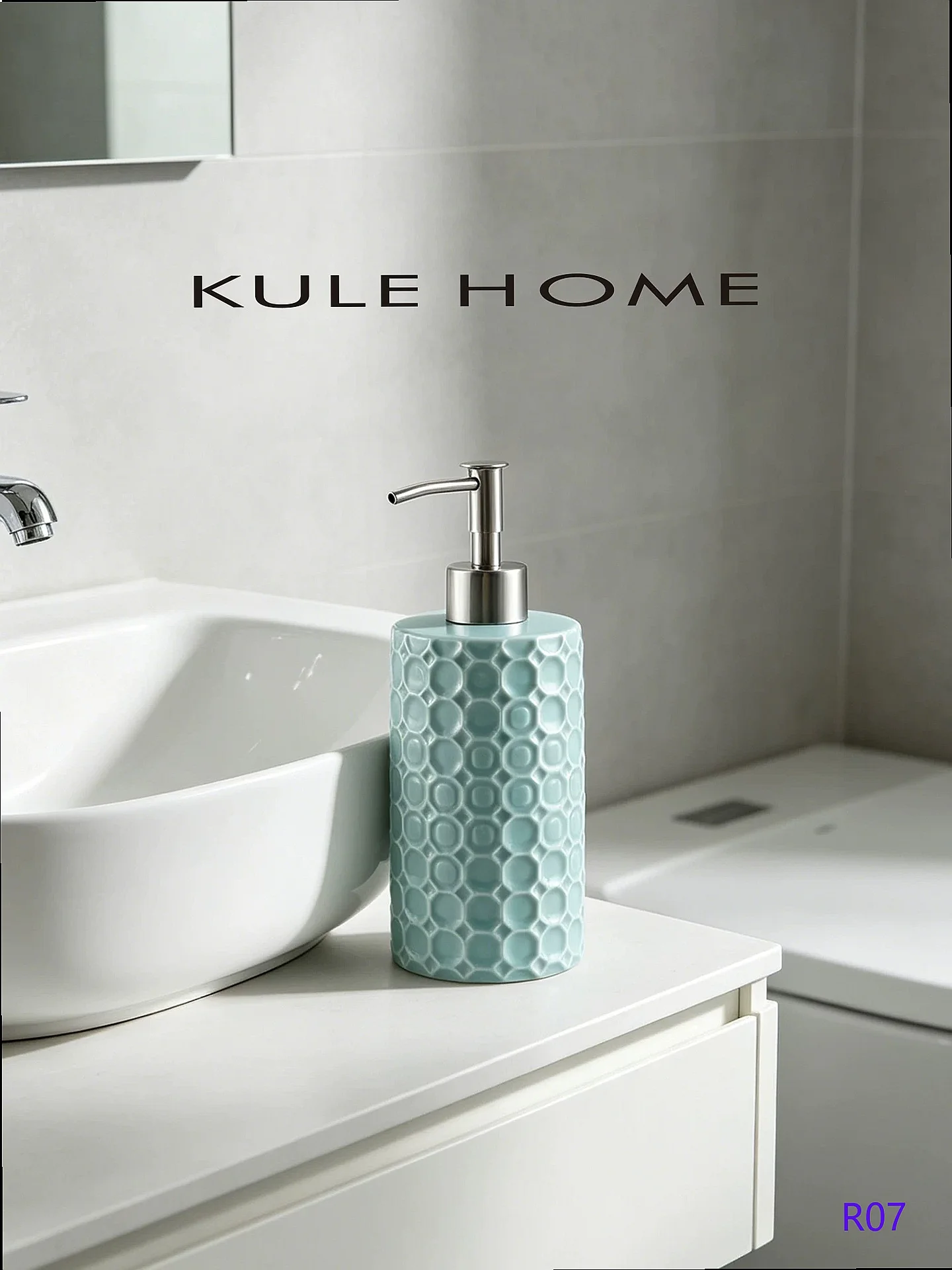 Luxury Ceramic Soap Dispenser Pump Bottle for Shampoo Body Wash