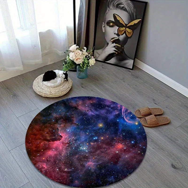 

Круглая подушка «Мистическое звездное небо» — декор для гостиной, спальни, общежития и дома, можно стирать в машине