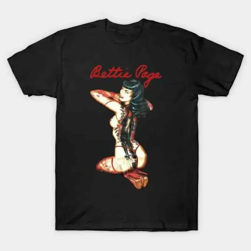 Bettie Page Pin Up Color T Shirt S 5XL Fast Shipping