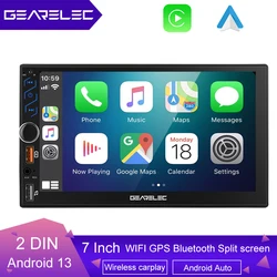 Radio con GPS para coche, reproductor Multimedia con Android 13, 7 pulgadas, 2 Din, Carplay, Universal, pantalla táctil HD, FM, Bluetooth