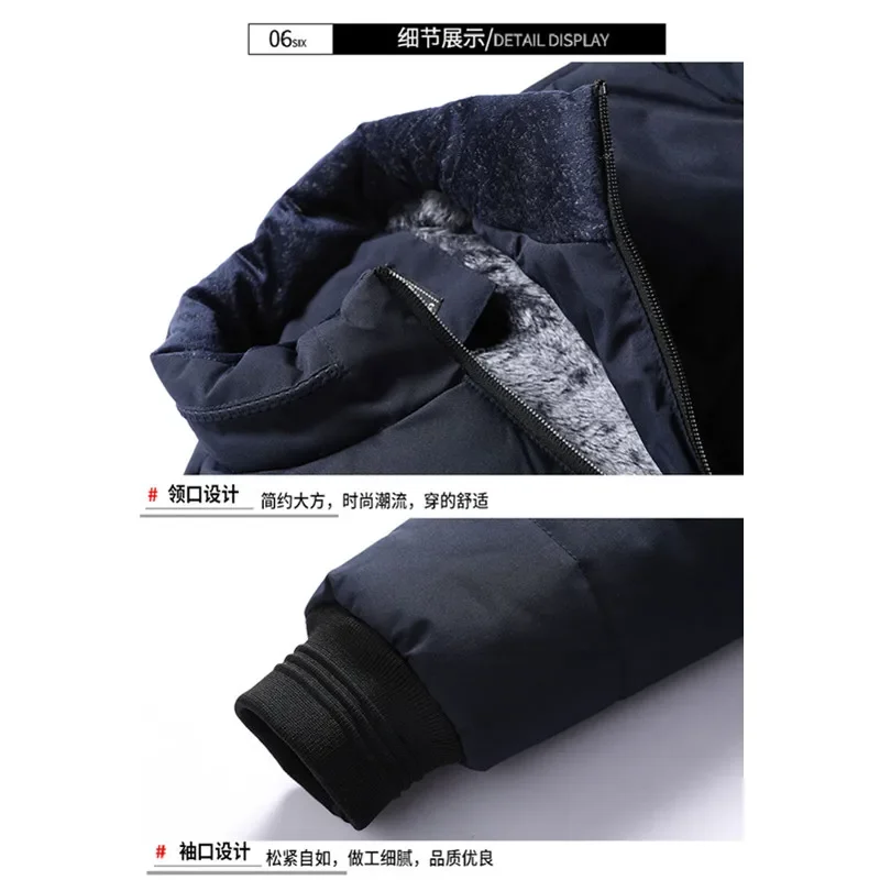 سترة قطن سميكة دافئة موضة عادية هدية للأب الزوج ملابس رجالية عالية الجودة الساخن Casacos De Inverno Masculino