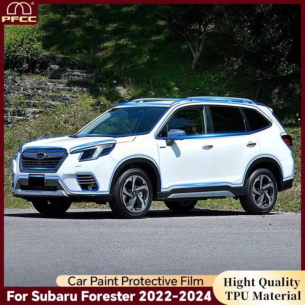 

For Subaru Forester 2022-2024 8.5Mil TPU Pre-cut Car Paint Protection Film PPF Body Sticker Clear Anti-Scratch Bra Resistant