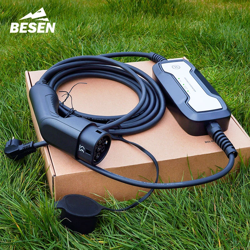 الشركة المصنعة EVSE 10A 16A المستوى 2 شاحن سيارات كهربائية محمول IP66 شحن السيارة الكهربائية مع المكونات Type1 أو Type2 #5