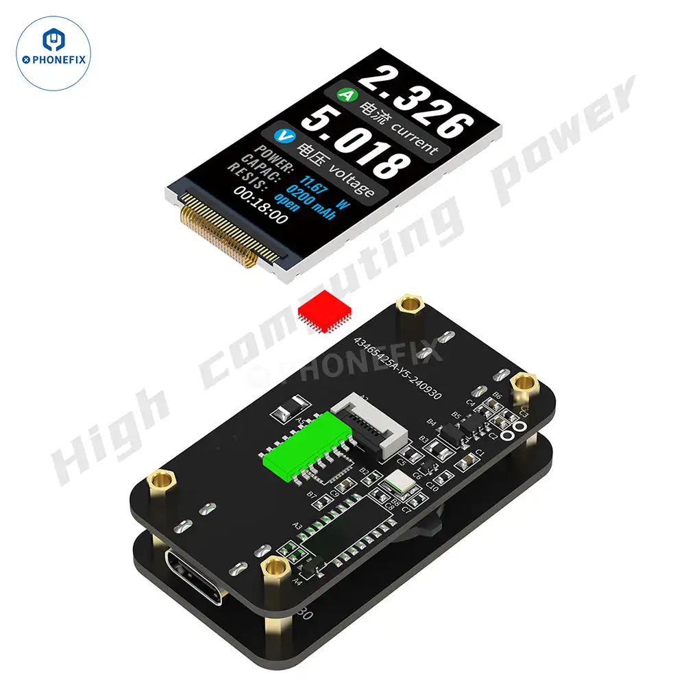 ميكانيكي لتقوم بها بنفسك مقياس التيار الكهربائي الرقمي المدخلات/الإخراج محطة Type-C HX2.54 30 فولت 5A للهواتف الذكية أقراص كاشف خطأ الجهد الحالي