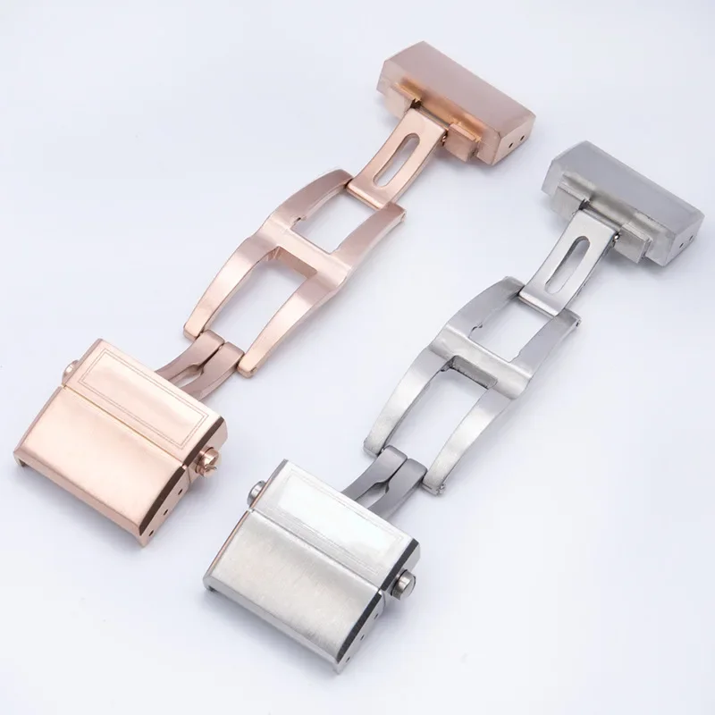 إكسسوارات الساعة مشبك لـ Ulysse Nardin Athens مشبك حزام مطاطي مشبك فراشة من الفولاذ المقاوم للصدأ 20 مم #5