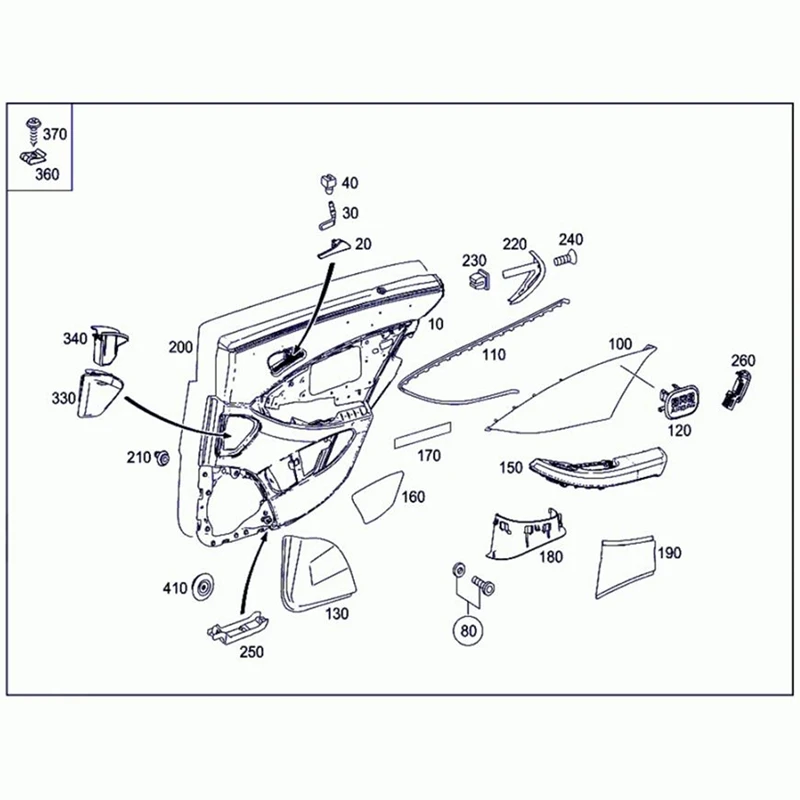 Car Left/Right Interior Door Handle For Mercedes Benz W211 E Class E320 E500 E63 AMG 2117660124 2117660224