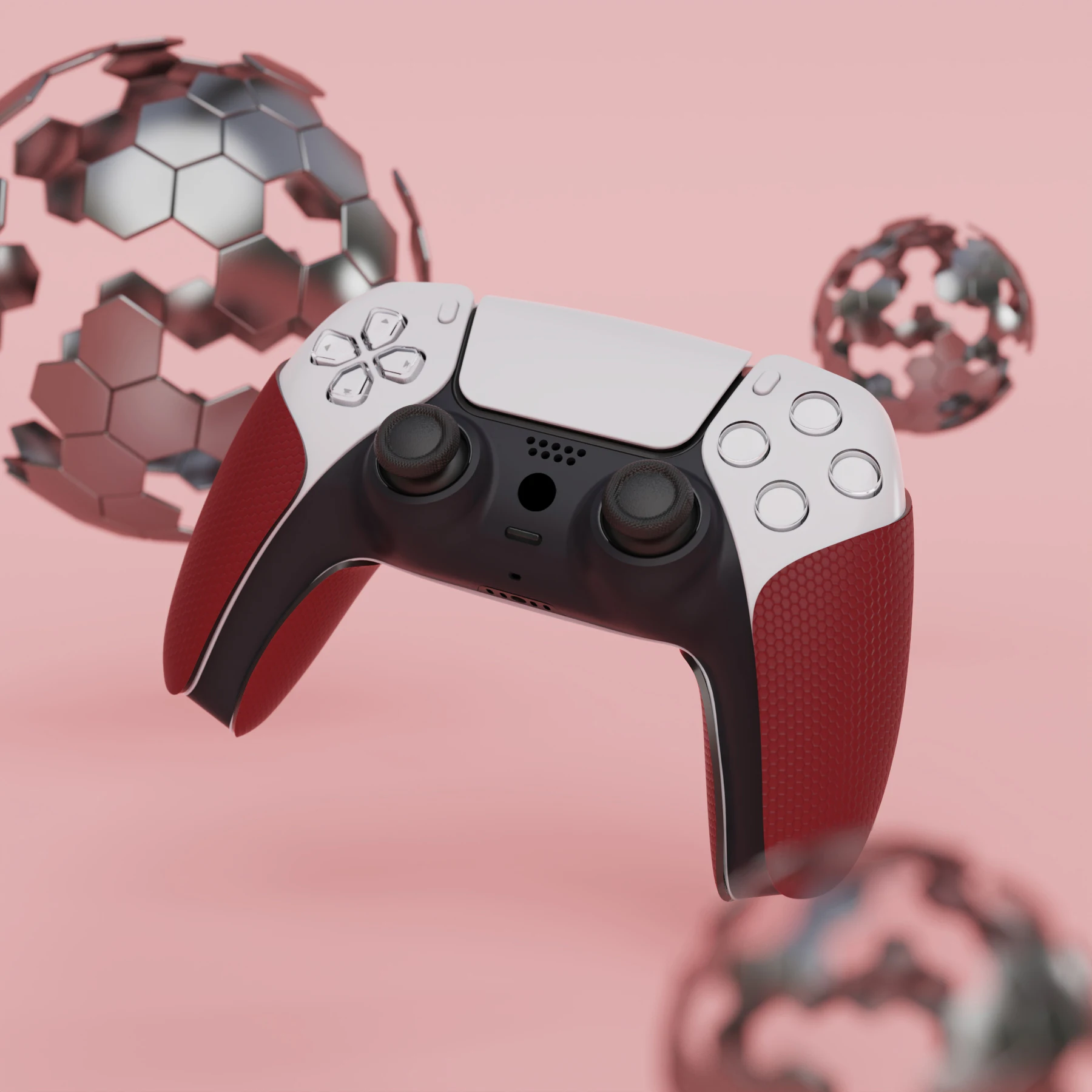 Противоскользящая наклейка PlayVital для контроллера PS5 — текстурированная наклейка на ручку, легко наносится, улучшенная ручка