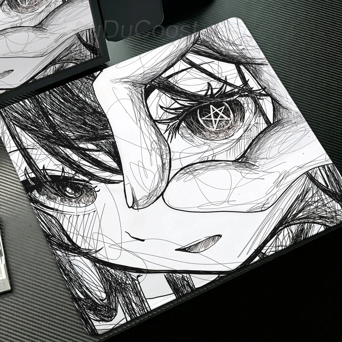 Anime Girl Aesthetics Mauspad Speed ​​Gaming Tastatur Schreibtischunterlage PC-Zubehör Büro Gummi Schwarz Mousepad Schreibtische Dekor Playpad