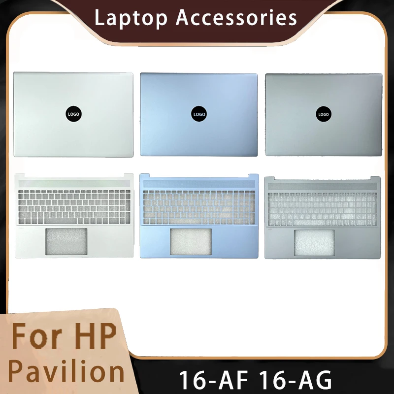 Новинка для HP Pavilion 16-AF 16-AG; Сменные аксессуары для ноутбуков, задняя крышка ЖК/Подставка для рук с логотипом N94777-001