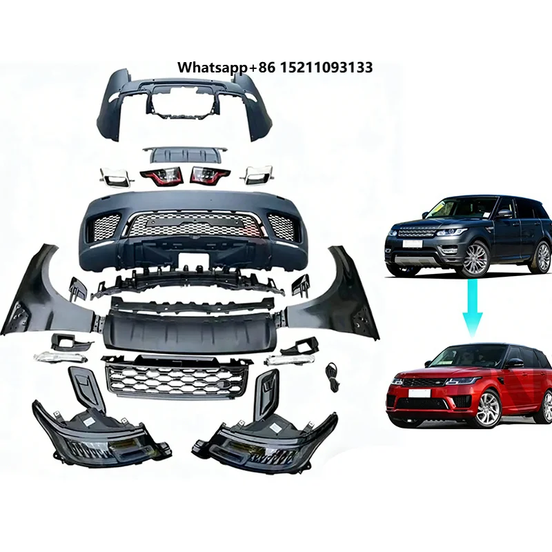For Sport L494 2014-2017 Upgrade to 2020 Style OEM PP Facelift Body Kit Front Rear Bumper Set
