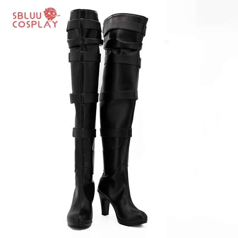 qq28LQSBluuCosplay Охота Иеннифер Обувь Сапоги на заказ Аксессуары для вечеринки на Хэллоуин для ведьмы Косплей