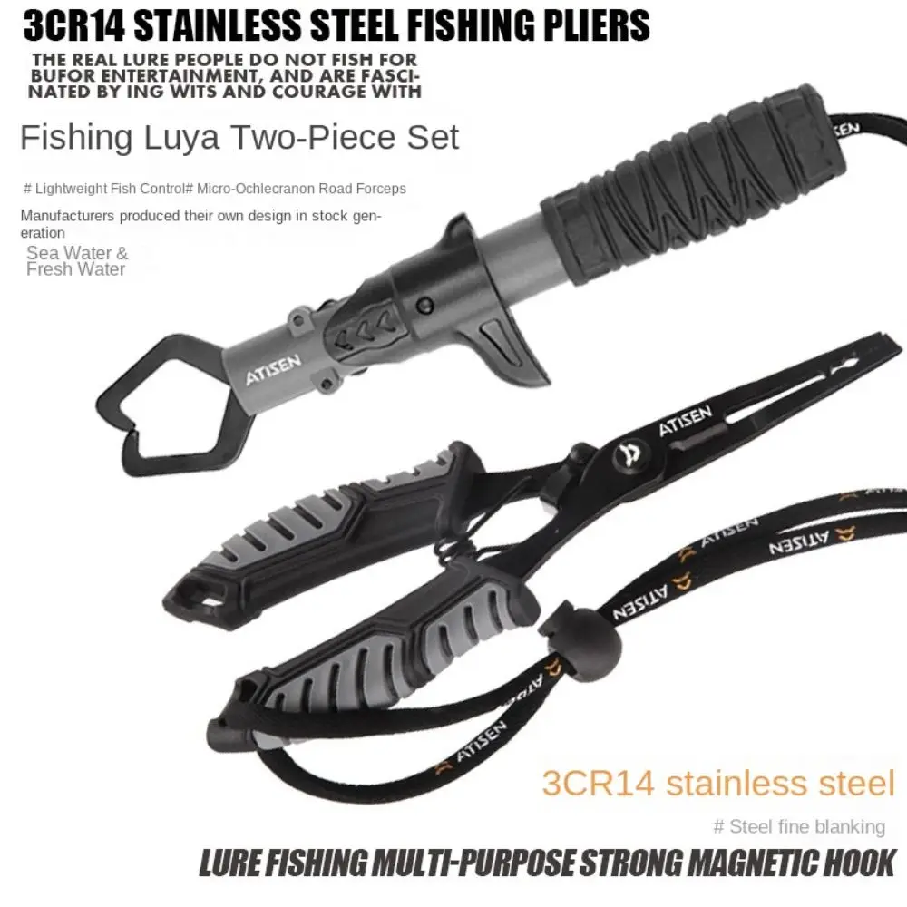 Alicate de Pesca Multifuncional em Aço Inoxidável, Alicate para Anéis de Pesca Multifuncional, Resistente à Água do Mar e à Corrosão