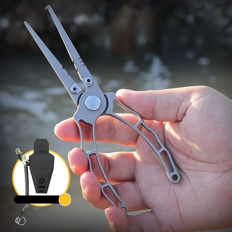 

Multifunctional Stainless Steel Lure Pliers for Sea Fishing Line Cutting Split Ring Opening Sinker Crimping and Hook Removal
