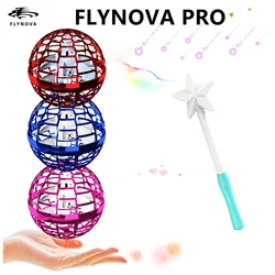 Flynova Pro latająca piłka Mini Drone UFO Spinner LED zabawki podświetlane piłeczki ręczne indukcyjne magiczna różdżka mucha kula bombki zabawki dla dorosłych dzieci