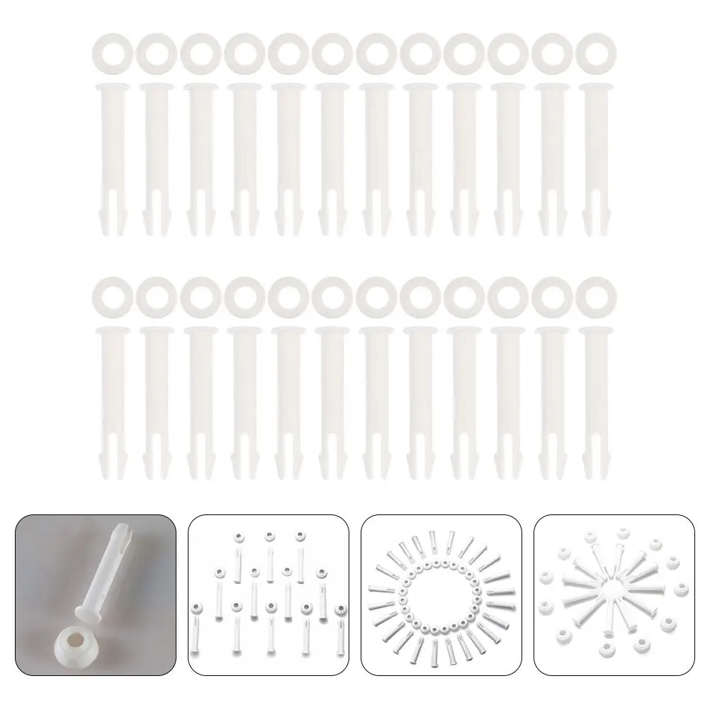 

24Pcs Pool Joint Pin Plastic Replacement Durable Connectors for Swimming Pool Frame Repair Parts Accessories Pin with Cap