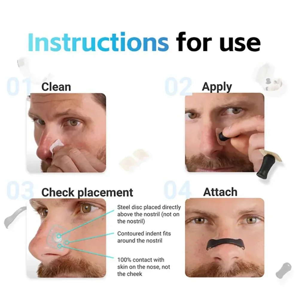 Nasal Dilator Sleep Nasal Strips Better Nose Breathing Prevent Sleep Snoring Magnetic Nose Clip Sports Nasal Snorers Essential