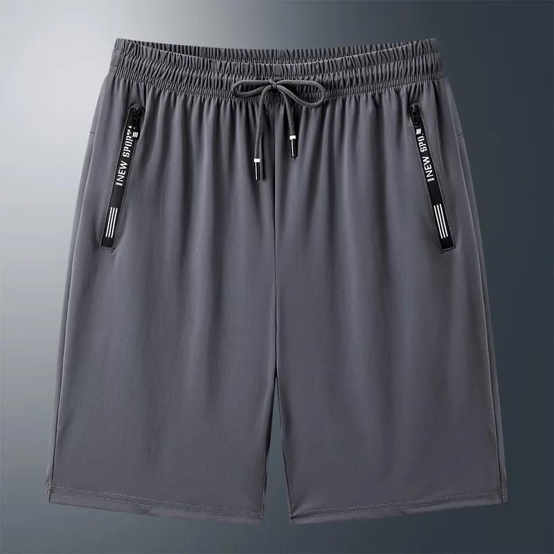 Быстросохнущие шорты мужские летние тонкие короткие брюки для бега спортивная нижняя часть тренажерный зал фитнес пляж карман на молнии свободные короткие спортивные штаны мужские