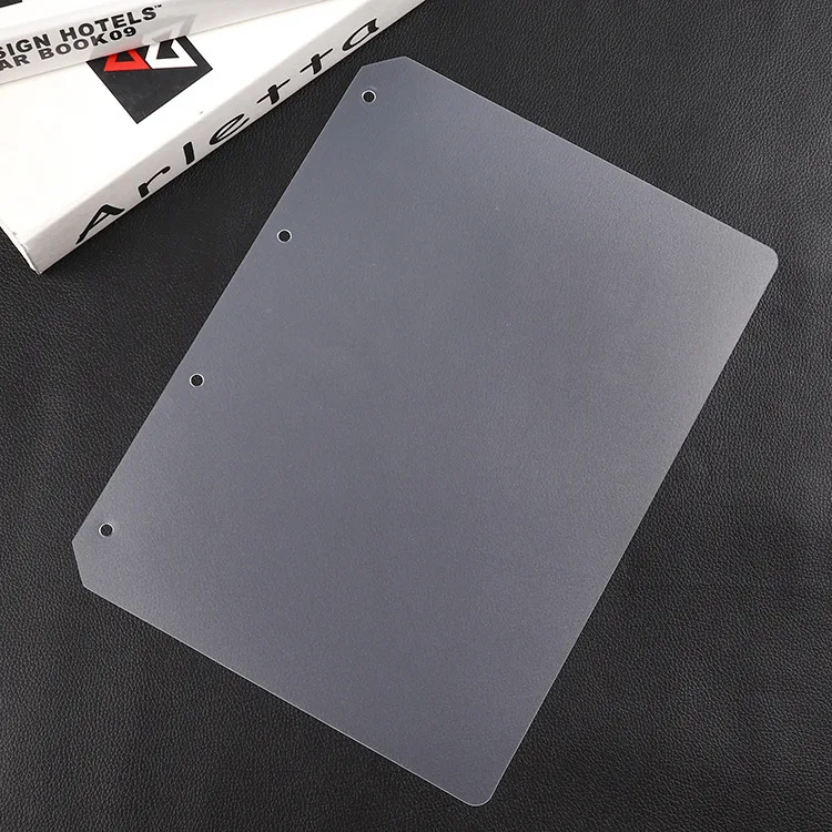 5pcs Matte PP Plate A4/A5/A6/A7 Binder Partition Loose Leaf Notebook Inner Page Baffle Replaceable Transparent Refill Separator