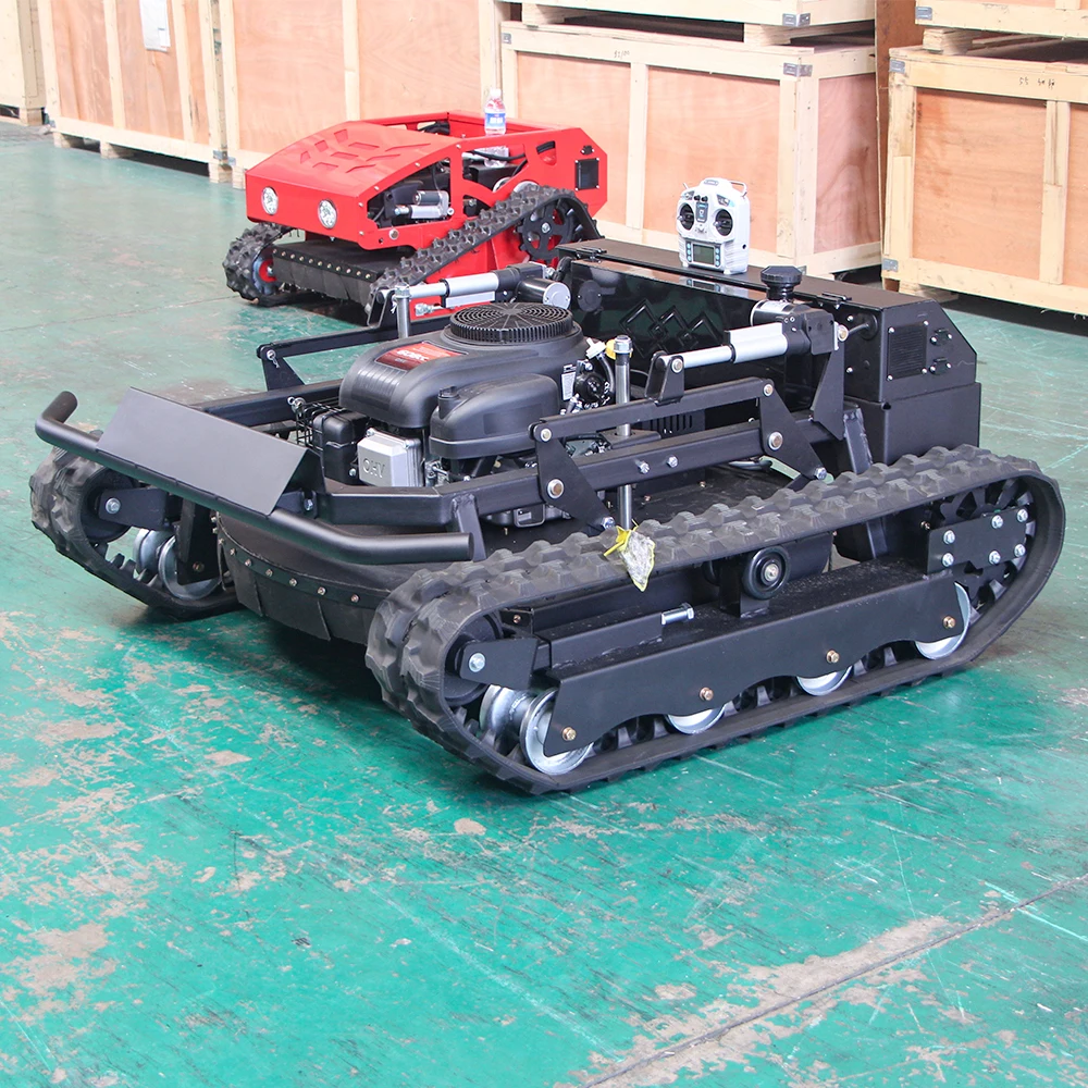 Crawler Mower for Garden Clearance Weeding Wheel Lawn Mower4-Stroke Industrial New Small Multi-Function Remote Control