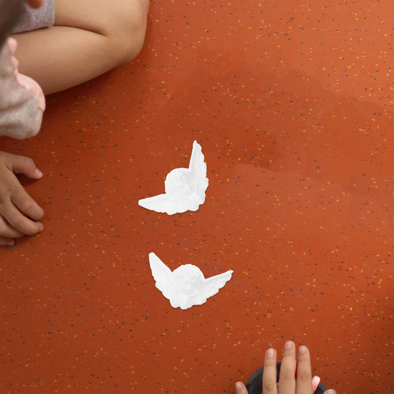 

8Pcs Shower Angel Head Decorations Resin Ornaments Exquisite Design Party Favors Photo Props Shower Resin Decor