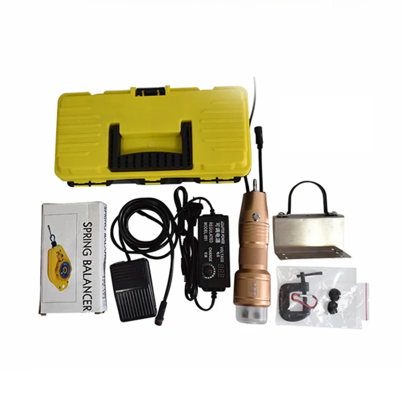 يتم تشديد أسلاك آلة اللف المحمولة باليد متعددة الخيوط في حدود 30 مم المكشكش لتجعيد كابلات الأسلاك #3