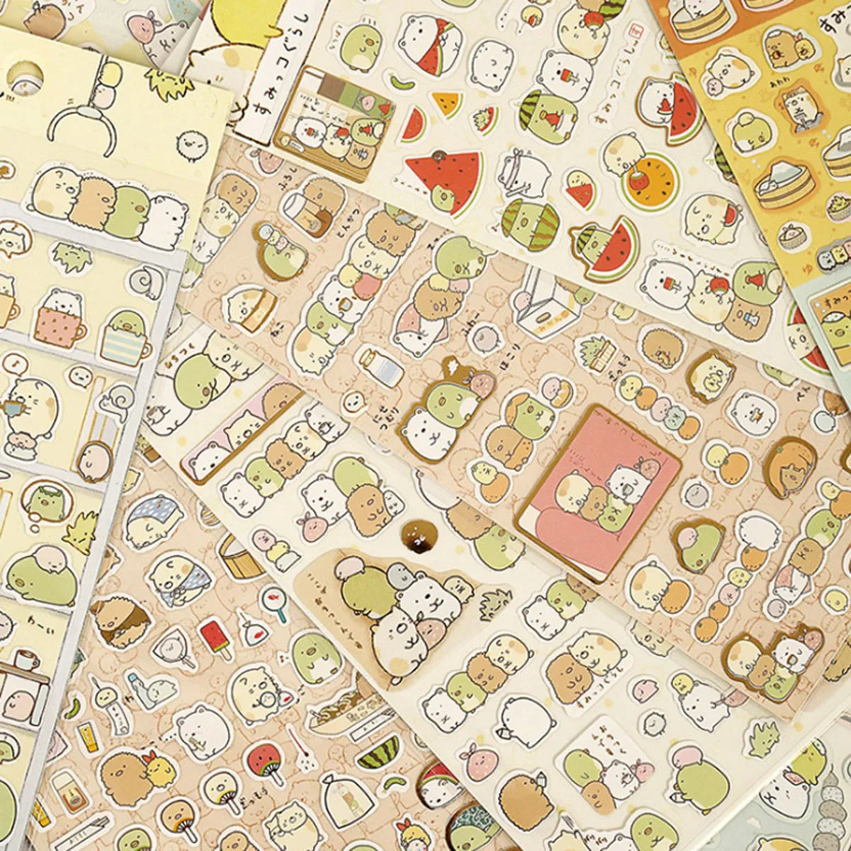Kawaii Hot Stamping Cartoon Animal Watermelon Stickers Scrapbooking DIY Journaling Stationery Diary DIY Stickers